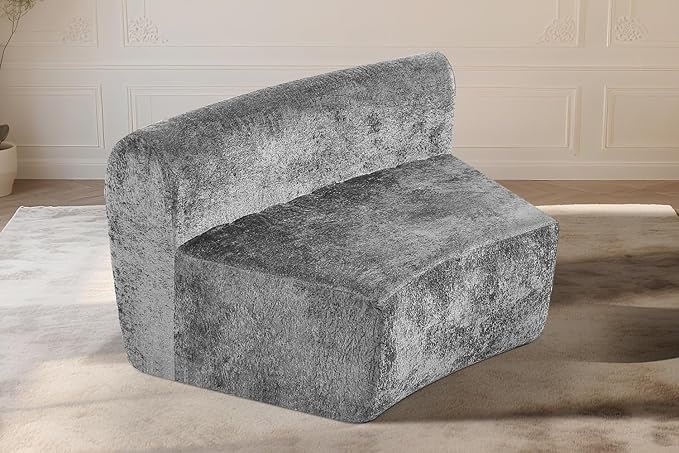 HABUTWAY Modular Sectional Sofa Memory Foam Filled Single Sofa Chair with Deep Seat, Modern Sofa Couches for Living Room Apartment Office, No Assembly Required, Grey