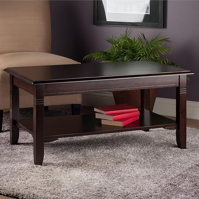 Winsome Nolan Coffee Table, for Living Room, 18", Cappuccino