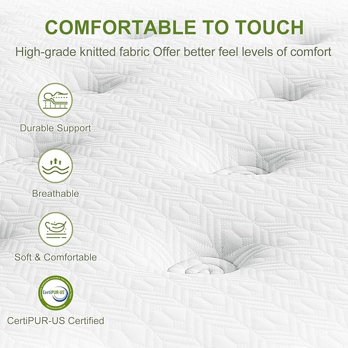 BedStory Firm Full Mattress, 14 Inch Hybrid Mattresseses Full Size in a Box with Gel Memory Foam and Pocket Springs, Pressure Relief & Motion Isolation, CertiPUR-Us Certified, No Odor