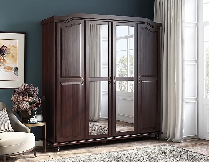 Palace Imports 100% Solid Wood Large Shelf for Kyle Wardrobe/Armoire/Closet ONLY, Java