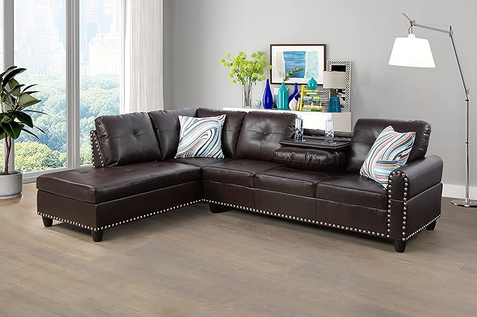 Everest L Shape Sectional Sofa for Living Room for Apartment, Game Room, Guest Room and Office