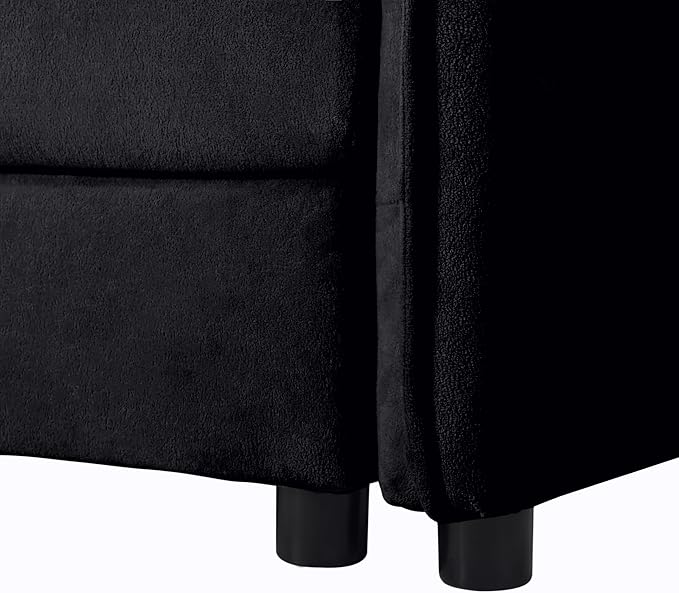 143-Inch U-Shaped Sectional Cloud Sofa Oversized Modular 6 Seaters Sofa Couch with 2 Ottoman Chaise and Pillow Armrest, Chenille Upholstered Convertible Cloud Couch