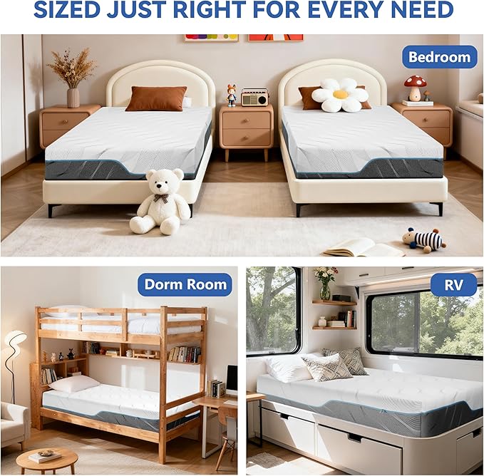King Size Mattress 12 Inch Memory Foam Mattress with Dual-Sided Reversible, Relieve Pressure with Medium/Extra Firm Support, CertiPUR-US, Cooling Ventilated Foam Comfort for Sleep, 80''L x 76''W