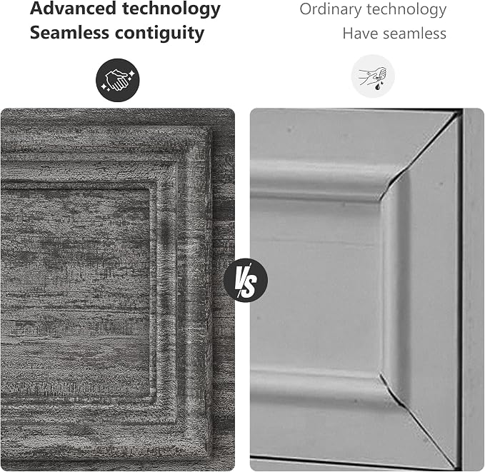 Farmhouse Nightstand Set of 2, Wood Night Stand with 3 Drawers and Charging Station Modern Bedside Table for Bedroom End Side Table Storage Cabinet Small 6 Drawers Dresser (2, Dark Gray) - Image 8