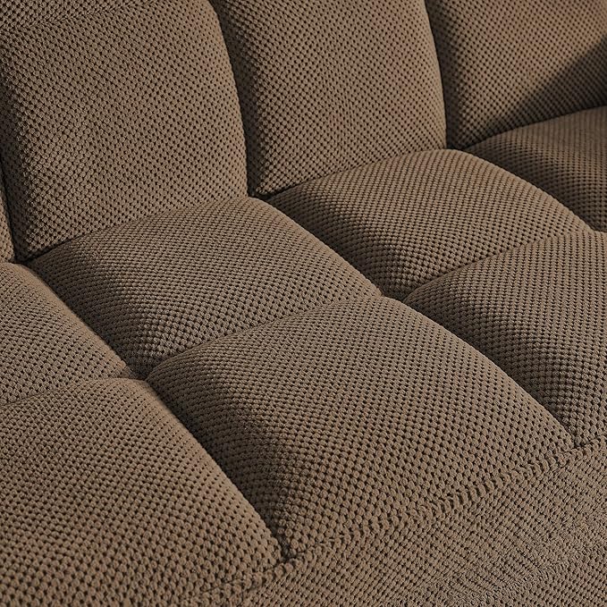 Eafurn Convertible Sleeper Sofa Bed with 360° Swivel Table & USB Ports, Tufted Chenille Loveseat Pull-Out Couch with Storage Armrest & Cup Holders, 6-Level Adjustable Backrest