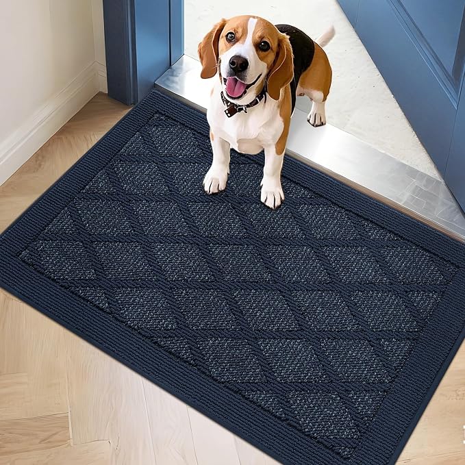 COSY HOMEER Non-Slip Door Mat 24"x36", Entryway Rugs Low Profile Absorbent Dirt Trapper Doormat for Front Entrance, Washable Polypropylene Entry Mat (Blue) - Image 9