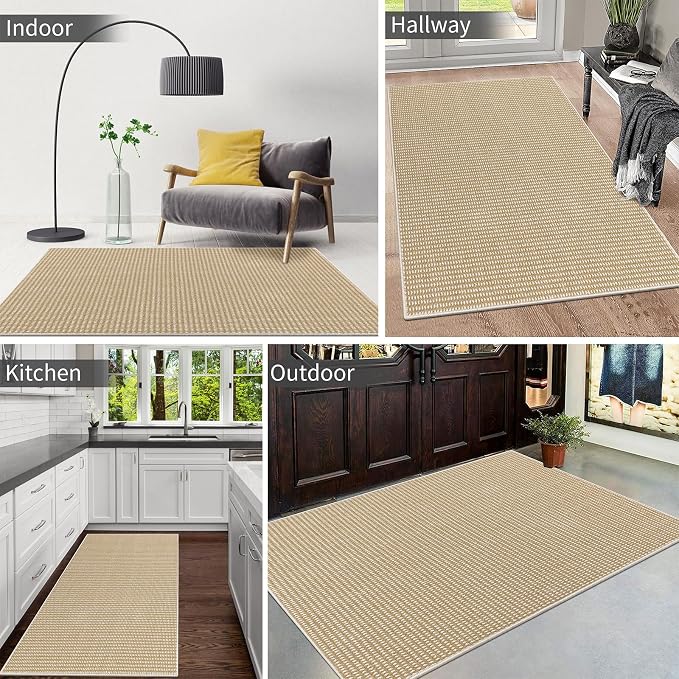 HEBE Indoor Door Mat 32"x48", Non Slip Front Door Mat Indoor Entrance, Low-Profile Entryway Mats Welcome Doormat, Washable Dirt Trapper Mat Floor Carpet for Kitchen Entry Mat - Image 8
