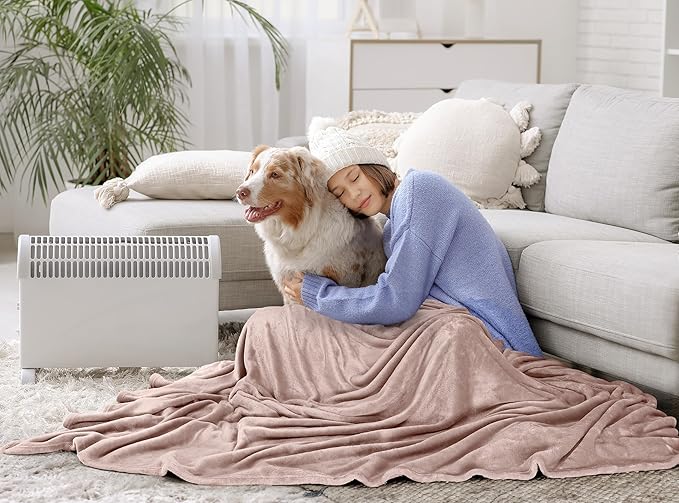 Utopia Bedding Fleece Blanket Twin Size Rose Pink (60x80 Inches) Ultra Soft Warm Lightweight Microfiber Breathable Anti-Static Cozy Bed Blanket, All-Season Home Decor Gift for Men & Women