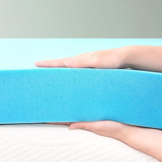 Hokway 4 Inch Mattress Topper Memory Foam Full Mattress Pad Bed Topper Ventilated High Density Pad, CertiPUR-US Certified