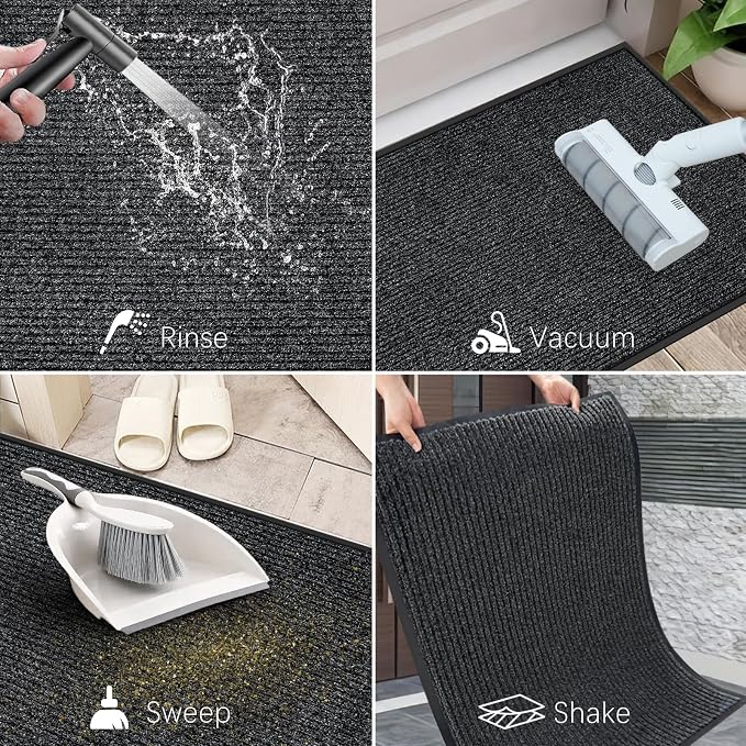 Azadx 3'x6' Front Door Mat Heavy Duty Indoor Outdoor Door Mat Non-Slip Backing Doormat for Entryway Stain and Fade Resistant Commercial Floor Mats Entry Mat Low Profile Welcome Door Mats - Image 9