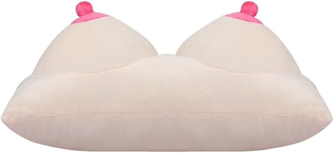 ITODA 3D Boobs Breasts Pillow Cushion, Funny Throw Pillow Home Bedroom Decor Cushion Soft Stuffed Sleep Creative Sleeping Backrest Night Hilarious Gag Gift