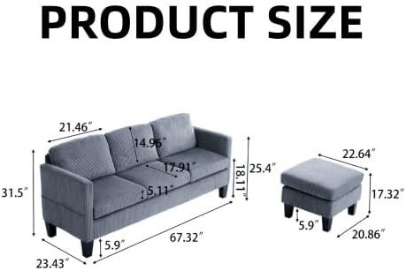L Shaped Couch, Convertible Sleeper Sofa Bed with Chaise Lounge Storage, Sectional Couches for Living Room, Lounge Sectional Couch for Apartment and Small Spaces, Gray