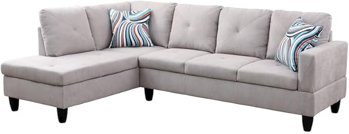 Everest L Shape Sectional Sofa for Living Room for Apartment, Game Room, Guest Room and Office