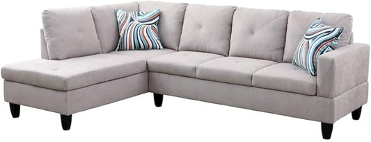 Everest L Shape Sectional Sofa for Living Room for Apartment, Game Room, Guest Room and Office