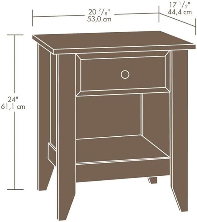 Home Square 4 Piece Bedroom Set with Dresser Chest and 2 Nightstands in Oiled Oak