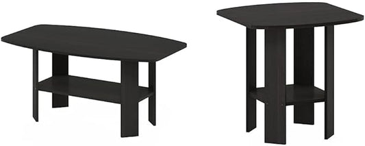 Furinno Simple Design Coffee Table and End Table, Espresso