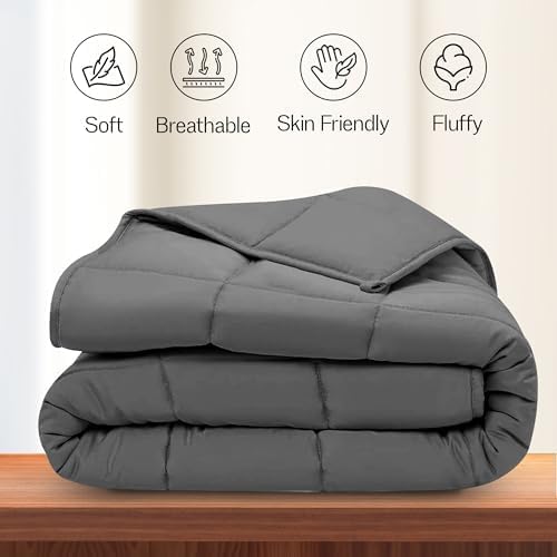 LUX Décor King Comforter – 102x90 Ultra-Soft Down Alternative Duvet Insert with Corner Tabs & Box Stitching, Hotel Quality Plush Microfiber Bedding, Oeko-TEX Certified - Grey