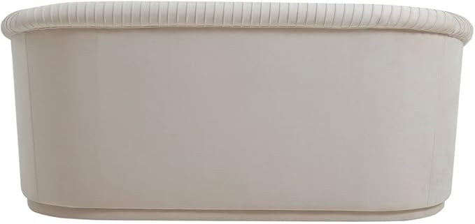 Yara 70" Pleated Beige Performance Velvet Loveseat - TOV Furniture