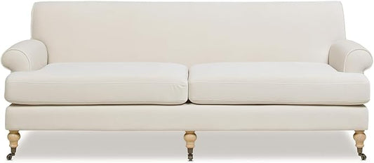 Jennifer Taylor Home Bliss Lawson Two-Cushion Tightback Sofa, French Beige Performance Velvet
