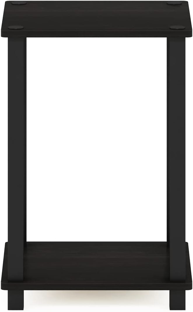 Furinno Simplistic Night Stand, 2-Tier Compact Nightstand with Open Shelf, Toolless Small Bedside Table, End Table, Side Table, for Bedroom, Closet, Dorm, Black Espresso - Image 4