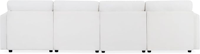 ERYE Oversized Chenille Upholstered Modular Storage Sectional Sofa Couch W/2 Movable Ottomans & Cupholders, U-Shaped Free Combined Sofa Couch Convertible Sleeper Sofabed for Living Room Apartment
