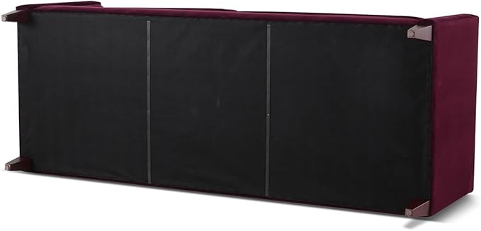 Jennifer Taylor Home Jack 84" Modern Tuxedo Tufted Sofa, Burgundy Velvet