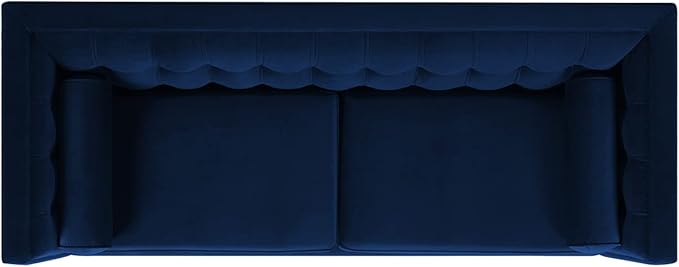 Jennifer Taylor Home Jack 84" Modern Tuxedo Tufted Sofa, Navy Blue Velvet