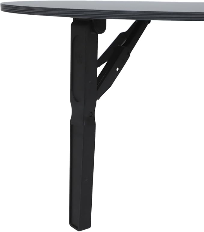 Folding Coffee Table, Small Portable Coffee Table with 4 Foldable Legs, Round Foldable Low Floor Tables for Living Room Home Office No Assembly 31.5 x 18.9 x 14.2 in (Black)