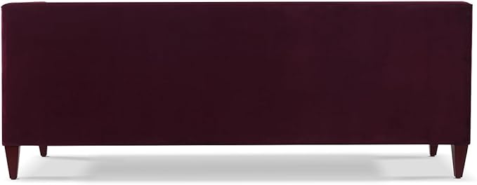 Jennifer Taylor Home Jack 84" Modern Tuxedo Tufted Sofa, Burgundy Velvet