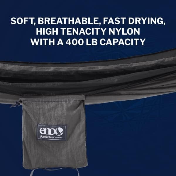 ENO, Eagles Nest Outfitters DoubleNest Lightweight Camping Hammock, 1 to 2 Person, Special Edition Colors, ATC - Image 6