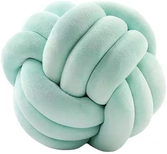 Petrella Knot Pillow Ball Round Throw Pillows Home Decor Cushion Decorative Aesthetic Throw Pillows，Light Green 11inch