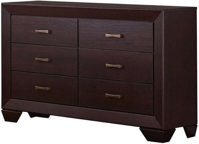 BOWERY HILL 4-Piece Wood California King Panel Bedroom Set, Dark Cocoa Finish, Includes Bed, Nightstand, Dresser, Mirror, Transitional Style, Spacious Drawers, Durable Construction, Ideal for Bedroom