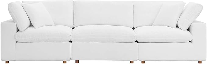 Modway Commix Down-Filled Overstuffed Upholstered 3-Seater Sofa