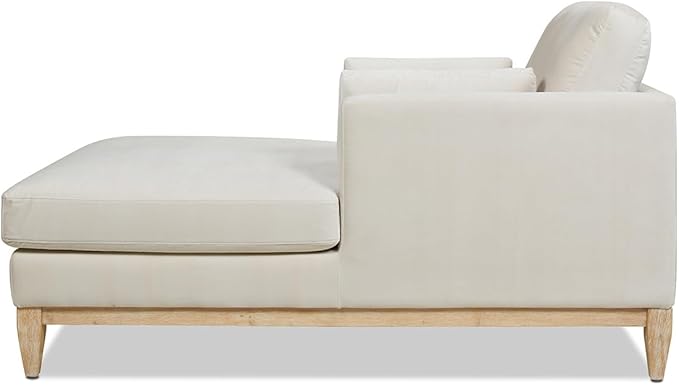 Jennifer Taylor Home Knox Modern 65" Performance Velvet Upholstered Indoor Living Room Chaise Lounge Chair