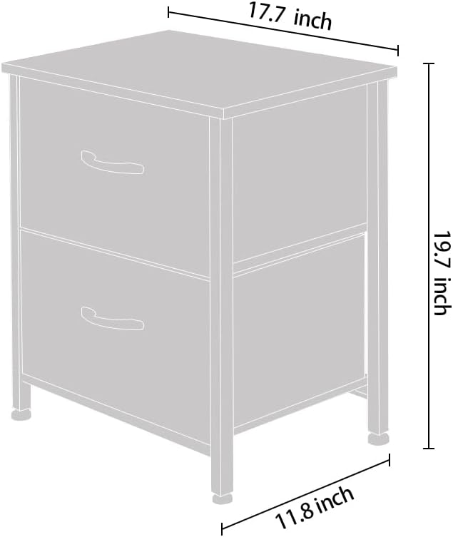 AZL1 Life Concept Storage Dresser Furniture Organizer Unit with 2 Drawers for Bedroom, Hallway, Entryway and Closets, Black and White, 11.8 x 17.7 x 19.7 inches - Image 3