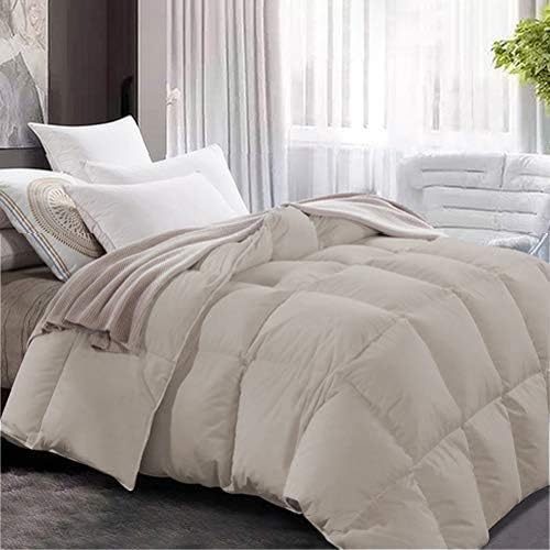 MAPLE DOWN Soft Full Size Comforter Duvet Insert-Down Alternative Comforter with Corner Tabs-Lightweight Fluffy Breathable Machine Washable (Light Brown, 82"x86")