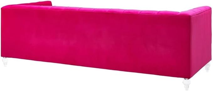 Bea Hot Pink Velvet Sofa | Tufted Design