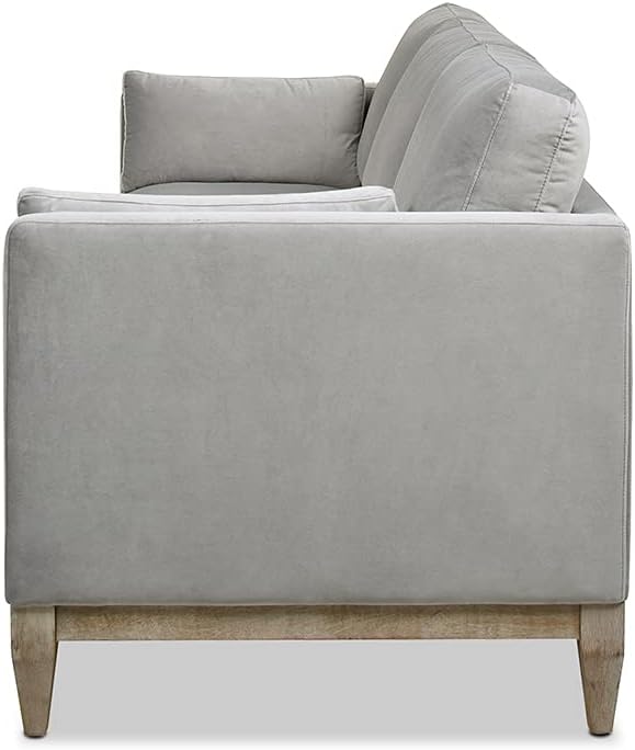 Jennifer Taylor Home Knox 84" Modern Farmhouse Velvet Living Room Sofa Couch