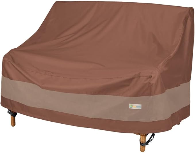 DUCKCOVERS ULV603535 Ultimate Loveseat Cover, 60"W x 35"D x 35"H, Mocha Cappuccino, Patio Furniture Covers by DuckCovers