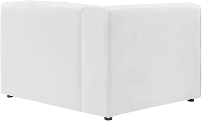 Modway Mingle Vegan Leather 7-Piece Sectional Sofa in White