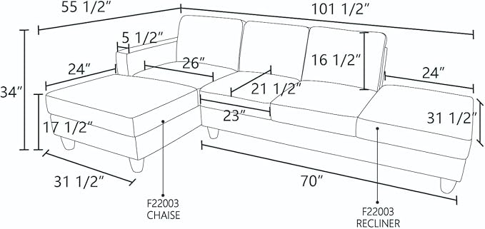 101 Inch LSectional Couches for Living Room Furniture Sets, 4 Seat Modular Sectional Sofas with Removable Chaise, L Shaped Couch Set with 2 Armrest for Apartment, Light Grey