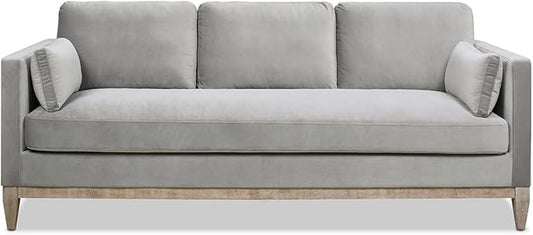 Jennifer Taylor Home Knox 84" Modern Farmhouse Velvet Living Room Sofa Couch