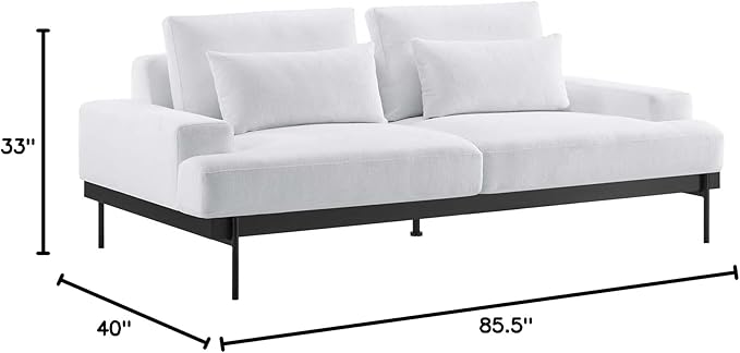 Modway EEI-6214-WHI Proximity Upholstered Fabric Sofa, White
