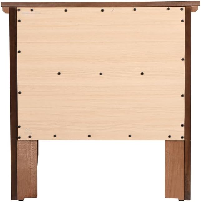 HomeStock Old World Charm Nightstand - Dovetailed Drawers for Bedroom Storage, Stylish Nickel Hardware, Painted Nightstand, Floor Mountable Espresso/2 Drawer - Image 5