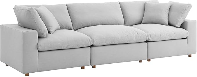 Modway Commix Down-Filled Overstuffed Upholstered 3-Seater Sofa