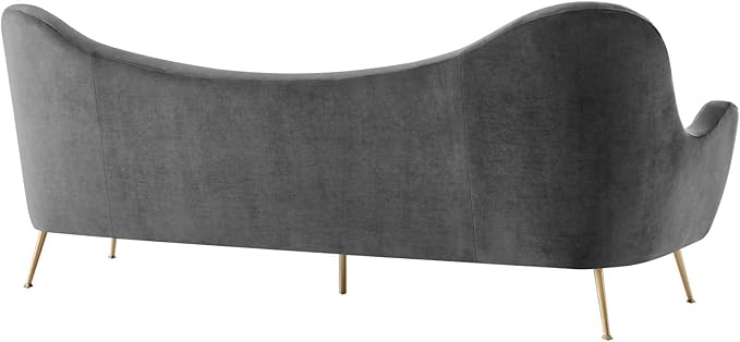 Modway EEI-5874-GRY Cheshire Channel Tufted Performance Velvet Sofa, Gray