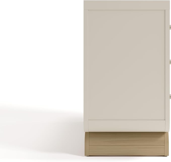Storkcraft Santorini 6 Drawer Double Dresser (Frosted Oat with Driftwood) - GREENGUARD Gold Certified, Interlocking Drawer System, Dresser Drawer Organizer for Kids Bedroom - Image 10