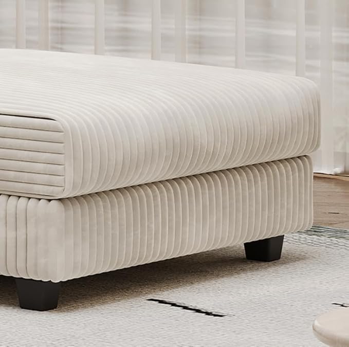 ERYE U-Shaped Modular Sectional Sofa Convertible Symmetrical Sofa Couch with Removable Chaise Lounges, U Shaped Double Chaises Sectional Couches with Storage Armrests