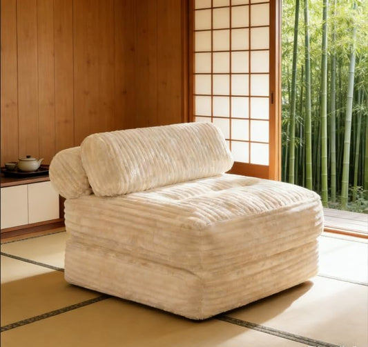 Vesgantti 3-in-1 Convertible Sleeper Sofa, Soft Corduroy Folding Futon with High-Density Foam, Floor Couch Chair Bed for Living Room & Bedroom