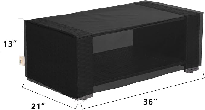 Patio Furniture Covers,Outdoor Furniture Cover Waterproof,Patio Furniture Set Covers for 4 Piece Outdoor Conversation Set,Patio Covers Set (Black) - Image 6